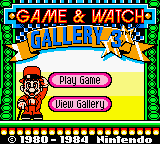 Game & Watch Gallery 3 Title Screen
